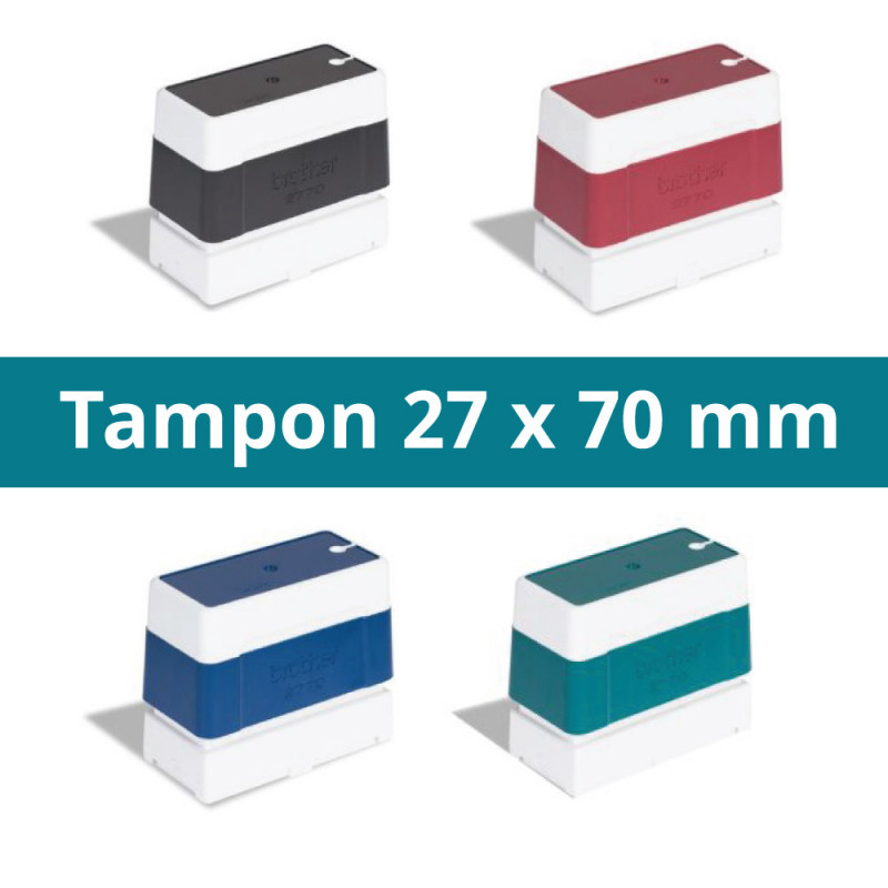 Tampon 27 x 70 mm personnalisable