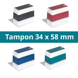 Tampon 34 x 58 mm personnalisable