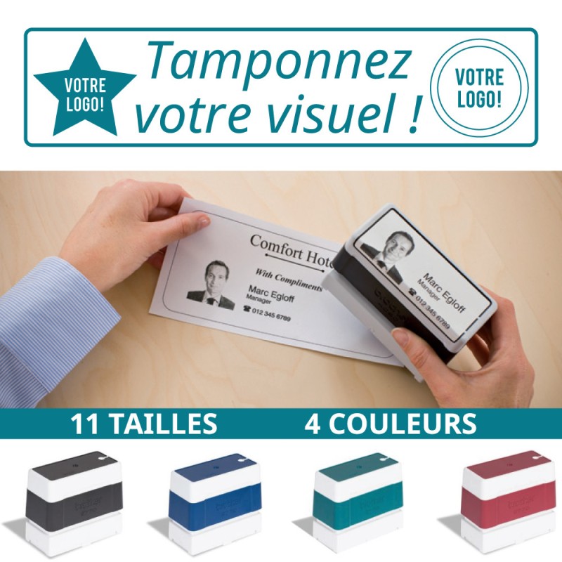 Tampon encreur personnalisé 4 couleurs 11 formats